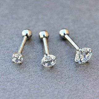 316L Stainless Steel Prong Set CZ Triple Helix - Shop Style & More | Fresh Looks, Everyday Deals & Free Shipping