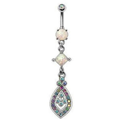 316L Stainless Steel Aurora Teardrop Dangle Navel - Shop Style & More | Fresh Looks, Everyday Deals & Free Shipping