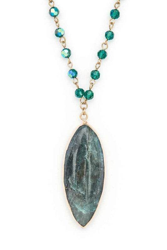 Beads & Precious Stone Pendant Necklace - Shop Style & More | Fresh Looks, Everyday Deals & Free Shipping