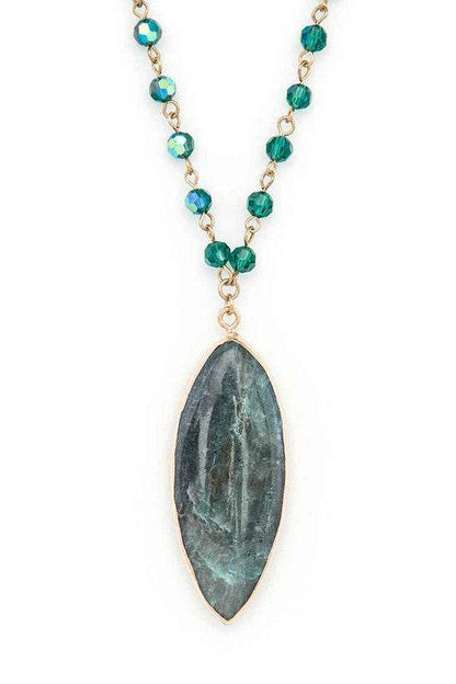 Beads & Precious Stone Pendant Necklace - Shop Style & More | Fresh Looks, Everyday Deals & Free Shipping