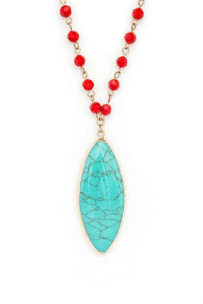Beads & Precious Stone Pendant Necklace - Shop Style & More | Fresh Looks, Everyday Deals & Free Shipping