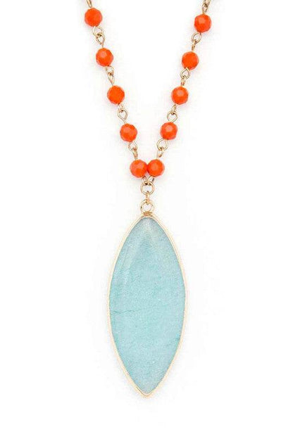 Beads & Precious Stone Pendant Necklace - Shop Style & More | Fresh Looks, Everyday Deals & Free Shipping