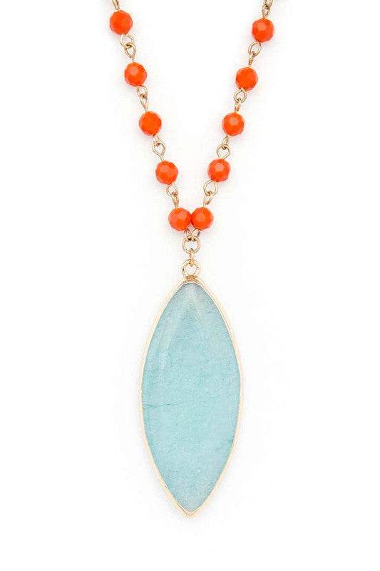 Beads & Precious Stone Pendant Necklace - Shop Style & More | Fresh Looks, Everyday Deals & Free Shipping