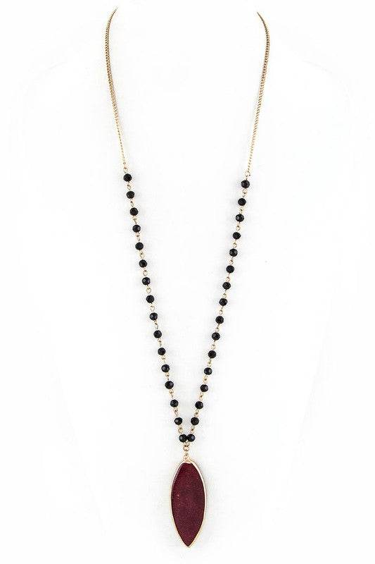 Beads & Precious Stone Pendant Necklace - Shop Style & More | Fresh Looks, Everyday Deals & Free Shipping