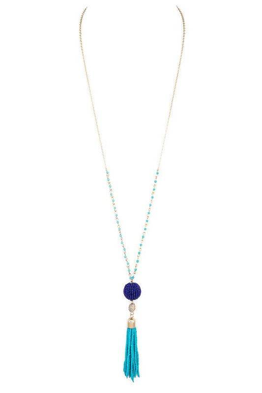 Beaded Tassel Pendant Long Necklace - Shop Style & More | Fresh Looks, Everyday Deals & Free Shipping