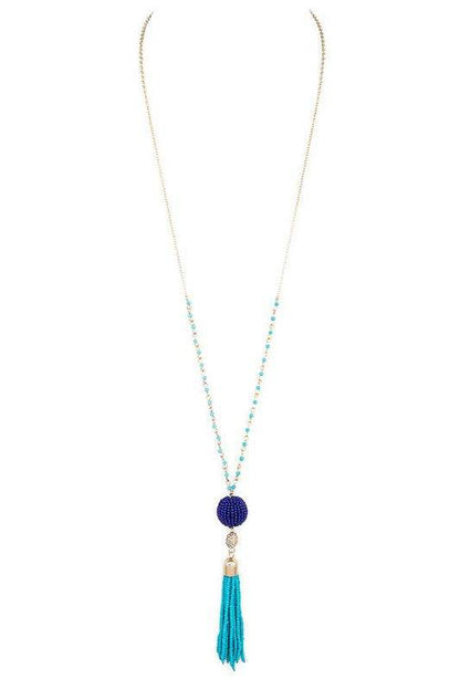 Beaded Tassel Pendant Long Necklace - Shop Style & More | Fresh Looks, Everyday Deals & Free Shipping