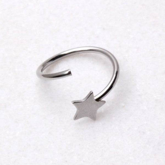 316L Surgical Steel Annealed Star Nose Hoop - Shop Style & More | Fresh Looks, Everyday Deals & Free Shipping