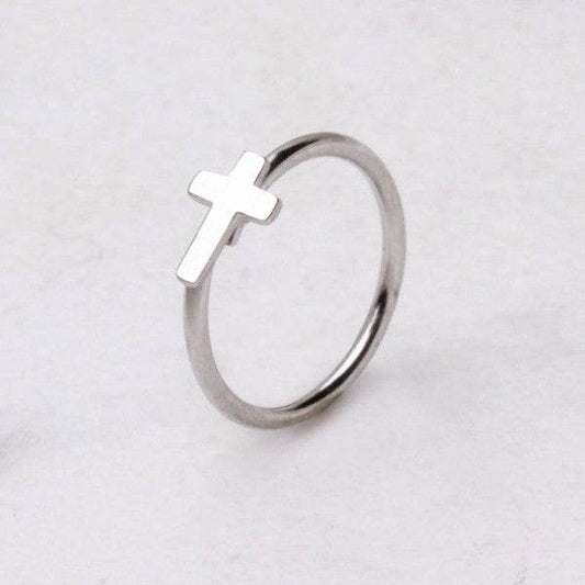 316L Surgical Steel Annealed Cross Nose Hoop - Shop Style & More | Fresh Looks, Everyday Deals & Free Shipping