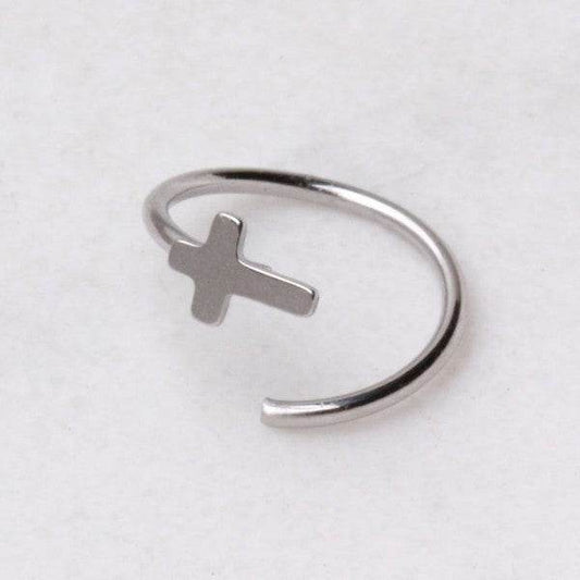 316L Surgical Steel Annealed Cross Nose Hoop - Shop Style & More | Fresh Looks, Everyday Deals & Free Shipping