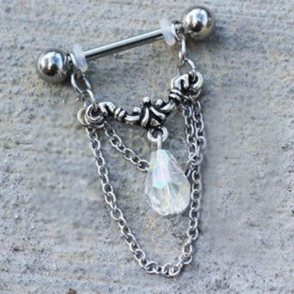 316L Stainless Steel Aurora Double Chain Nipple - Shop Style & More | Fresh Looks, Everyday Deals & Free Shipping