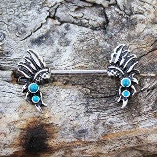 316L Stainless Steel Turquoise Feather Headdress - Shop Style & More | Fresh Looks, Everyday Deals & Free Shipping