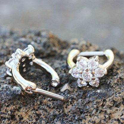 316L Stainless Steel CZ Flower Cartilage Clicker - Shop Style & More | Fresh Looks, Everyday Deals & Free Shipping