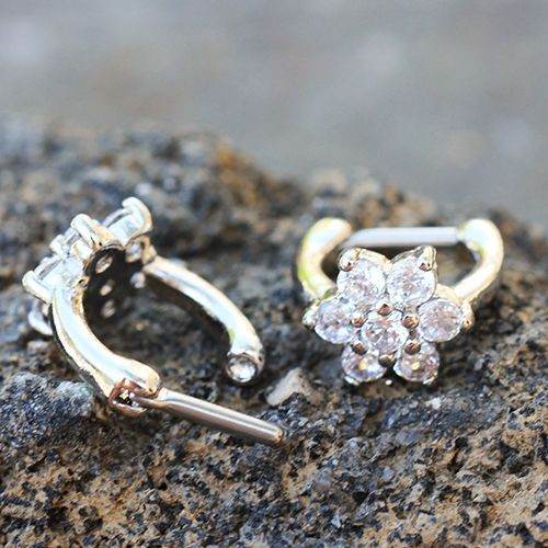 316L Stainless Steel CZ Flower Cartilage Clicker - Shop Style & More | Fresh Looks, Everyday Deals & Free Shipping