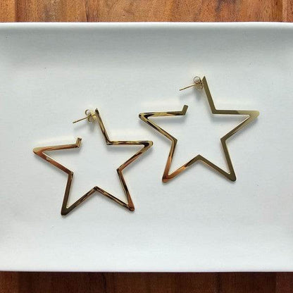 Luxe Star Hoops - Gold - Shop Style & More | Fresh Looks, Everyday Deals & Free Shipping
