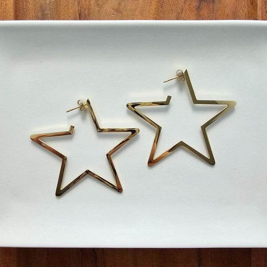 Luxe Star Hoops - Gold - Shop Style & More | Fresh Looks, Everyday Deals & Free Shipping