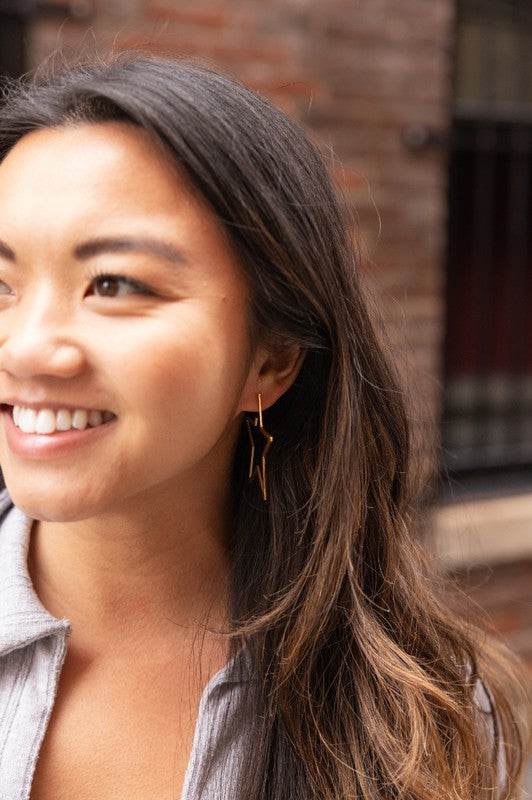Luxe Star Hoops - Gold - Shop Style & More | Fresh Looks, Everyday Deals & Free Shipping