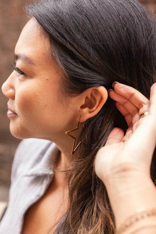 Luxe Star Hoops - Gold - Shop Style & More | Fresh Looks, Everyday Deals & Free Shipping