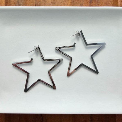 Luxe Star Hoops - Silver - Shop Style & More | Fresh Looks, Everyday Deals & Free Shipping