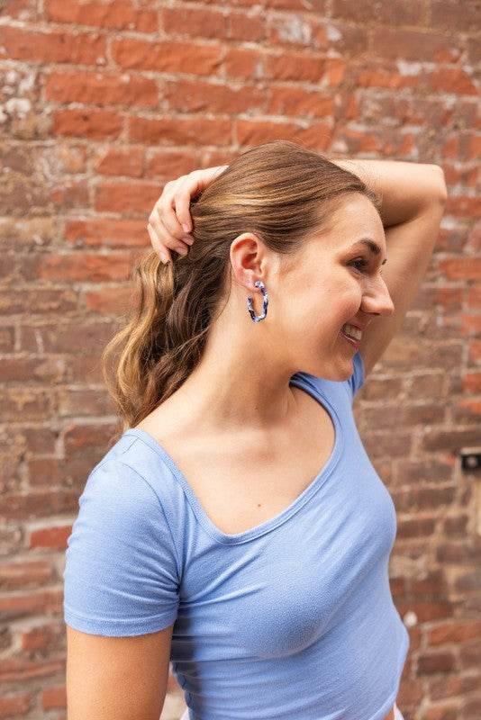 Posey Hoops - Ocean Waves - Shop Style & More | Fresh Looks, Everyday Deals & Free Shipping