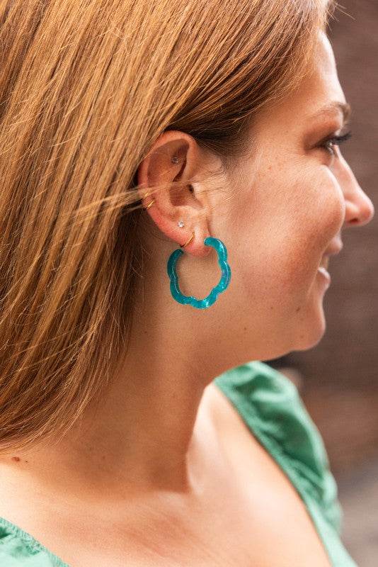 Posey Hoops - Sea Green - Shop Style & More | Fresh Looks, Everyday Deals & Free Shipping