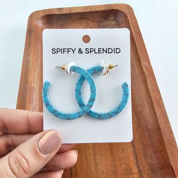 Camy Hoops - Turquoise - Shop Style & More | Fresh Looks, Everyday Deals & Free Shipping