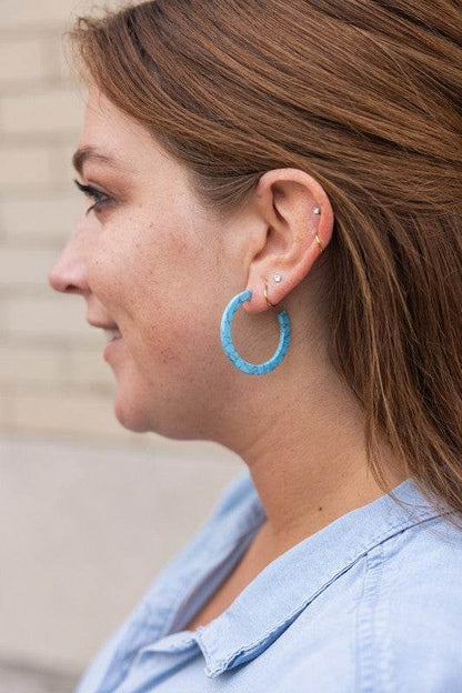 Camy Hoops - Turquoise - Shop Style & More | Fresh Looks, Everyday Deals & Free Shipping