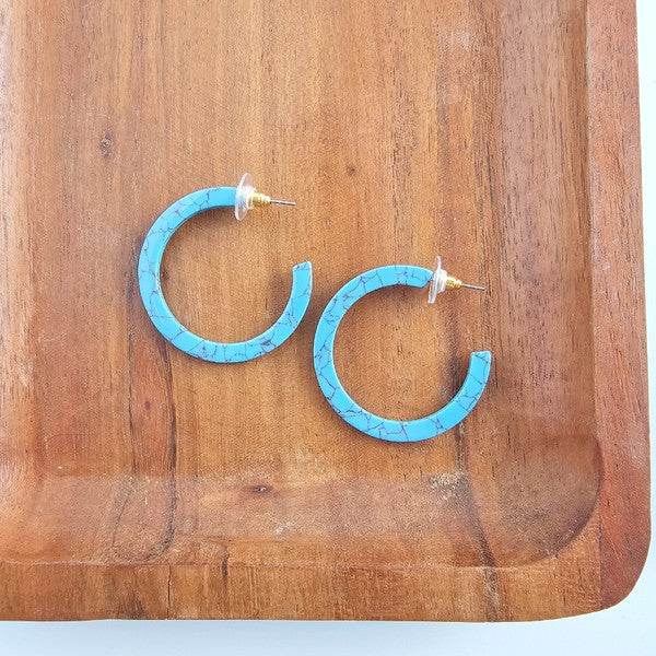Camy Hoops - Turquoise - Shop Style & More | Fresh Looks, Everyday Deals & Free Shipping