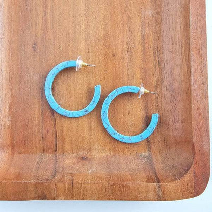 Camy Hoops - Turquoise - Shop Style & More | Fresh Looks, Everyday Deals & Free Shipping