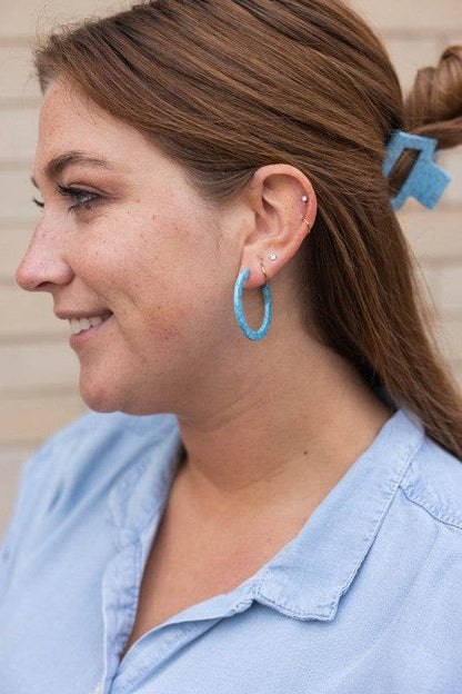 Camy Hoops - Turquoise - Shop Style & More | Fresh Looks, Everyday Deals & Free Shipping