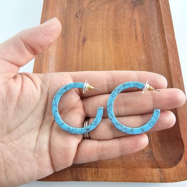 Camy Hoops - Turquoise - Shop Style & More | Fresh Looks, Everyday Deals & Free Shipping