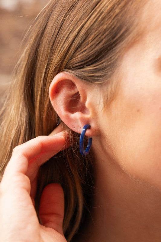 Cam Mini Hoops - Navy - Shop Style & More | Fresh Looks, Everyday Deals & Free Shipping