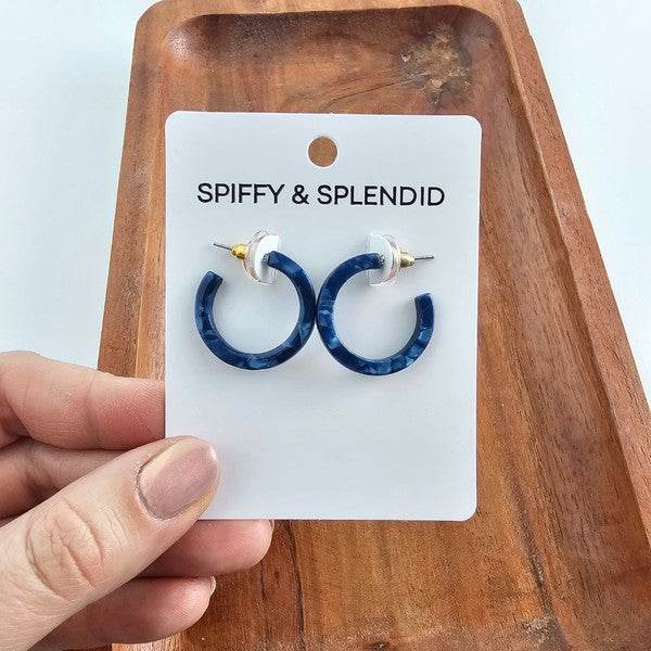 Cam Mini Hoops - Navy - Shop Style & More | Fresh Looks, Everyday Deals & Free Shipping