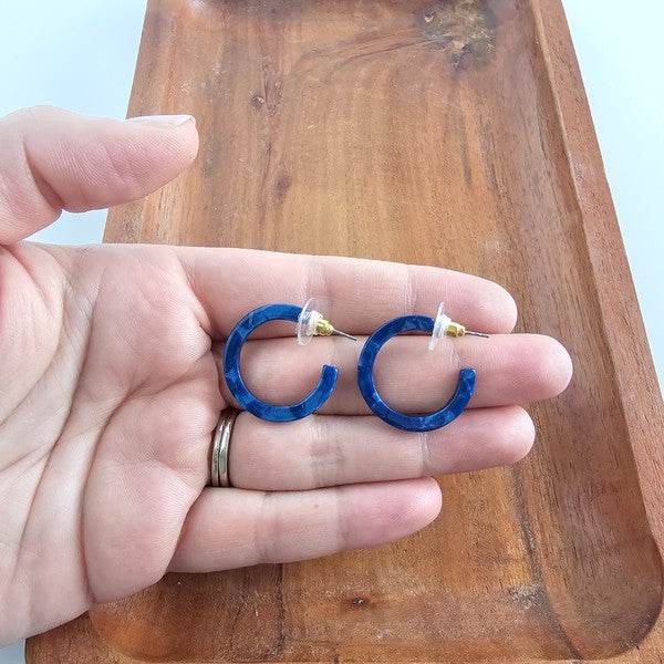 Cam Mini Hoops - Navy - Shop Style & More | Fresh Looks, Everyday Deals & Free Shipping