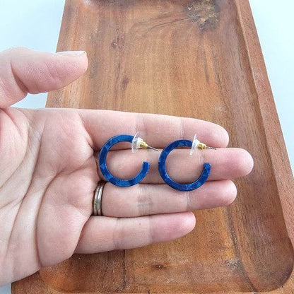 Cam Mini Hoops - Navy - Shop Style & More | Fresh Looks, Everyday Deals & Free Shipping