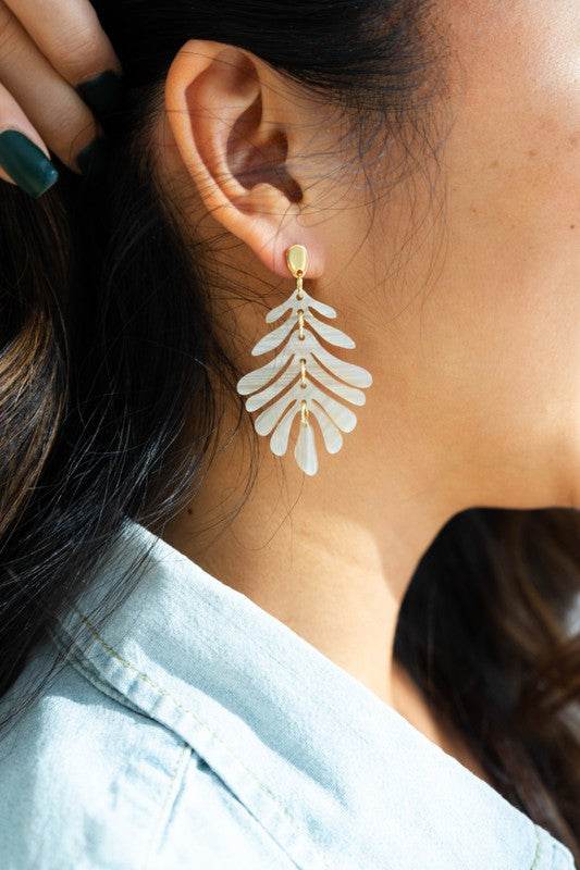 Petite Palm Earrings - Seashell - Shop Style & More | Fresh Looks, Everyday Deals & Free Shipping