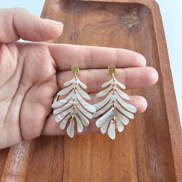 Petite Palm Earrings - Seashell - Shop Style & More | Fresh Looks, Everyday Deals & Free Shipping