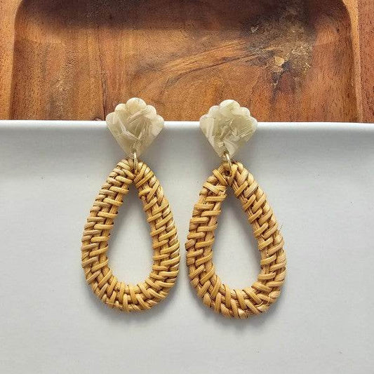 Malia Earrings - Dark Rattan - Shop Style & More | Fresh Looks, Everyday Deals & Free Shipping