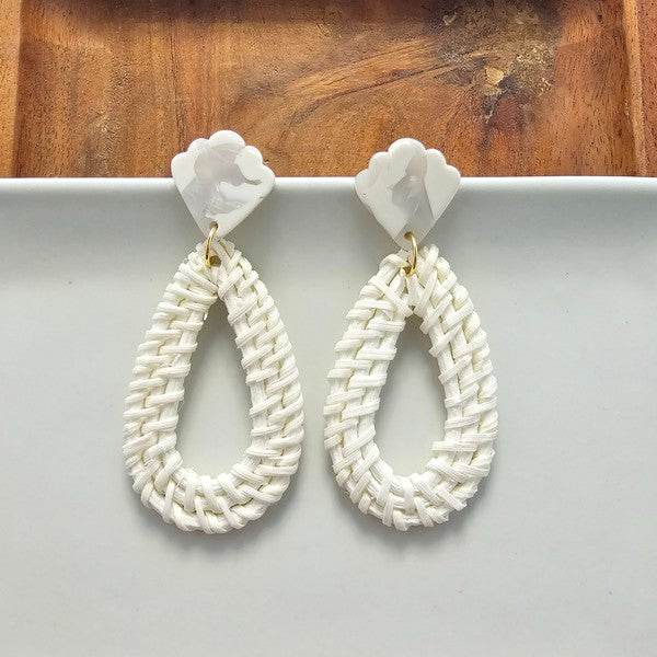 Malia Earrings - Light Rattan - Shop Style & More | Fresh Looks, Everyday Deals & Free Shipping