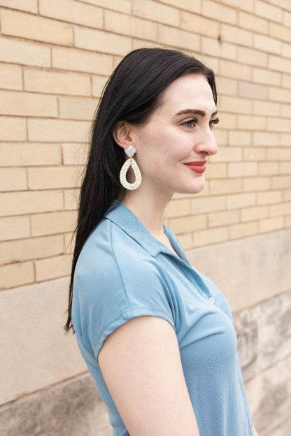 Malia Earrings - Light Rattan - Shop Style & More | Fresh Looks, Everyday Deals & Free Shipping