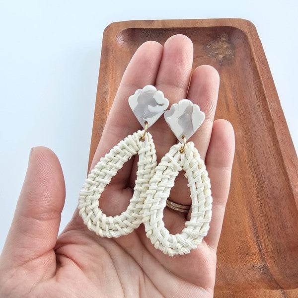 Malia Earrings - Light Rattan - Shop Style & More | Fresh Looks, Everyday Deals & Free Shipping