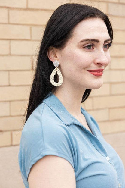 Malia Earrings - Light Rattan - Shop Style & More | Fresh Looks, Everyday Deals & Free Shipping