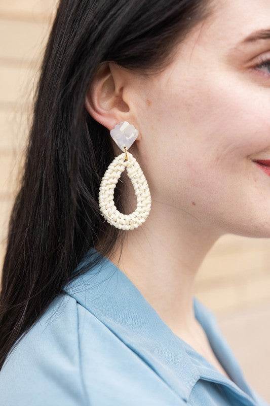 Malia Earrings - Light Rattan - Shop Style & More | Fresh Looks, Everyday Deals & Free Shipping