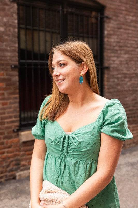 Gemma Earrings - Sea Green - Shop Style & More | Fresh Looks, Everyday Deals & Free Shipping