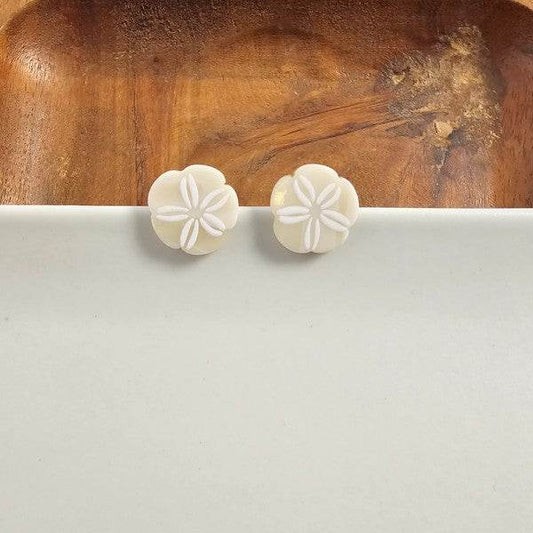 Sand Dollar Studs - Ivory - Shop Style & More | Fresh Looks, Everyday Deals & Free Shipping