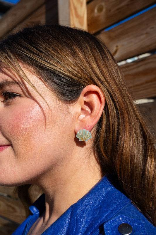 Seashell Studs - Seafoam Pearl - Shop Style & More | Fresh Looks, Everyday Deals & Free Shipping