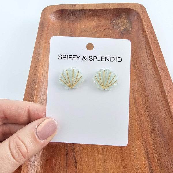 Seashell Studs - Seafoam Pearl - Shop Style & More | Fresh Looks, Everyday Deals & Free Shipping