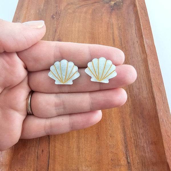 Seashell Studs - Seafoam Pearl - Shop Style & More | Fresh Looks, Everyday Deals & Free Shipping