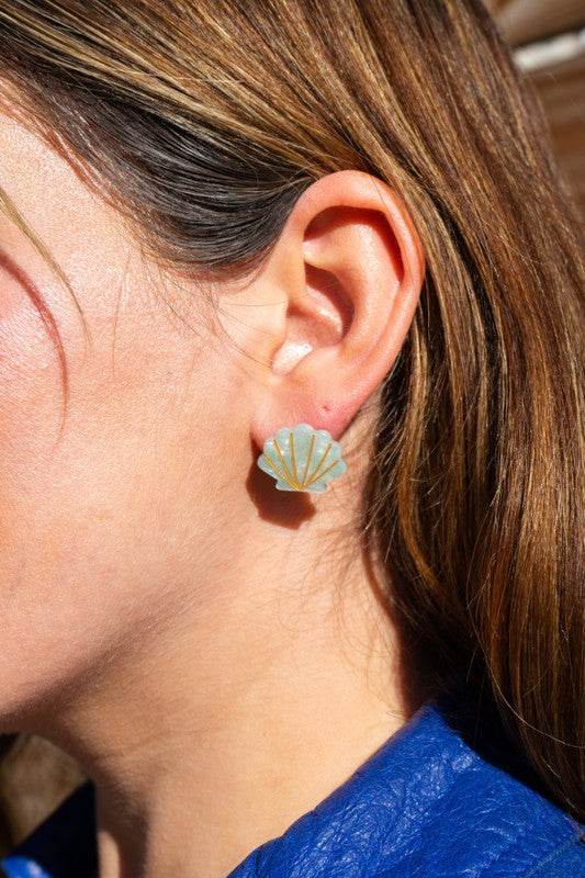 Seashell Studs - Seafoam Pearl - Shop Style & More | Fresh Looks, Everyday Deals & Free Shipping