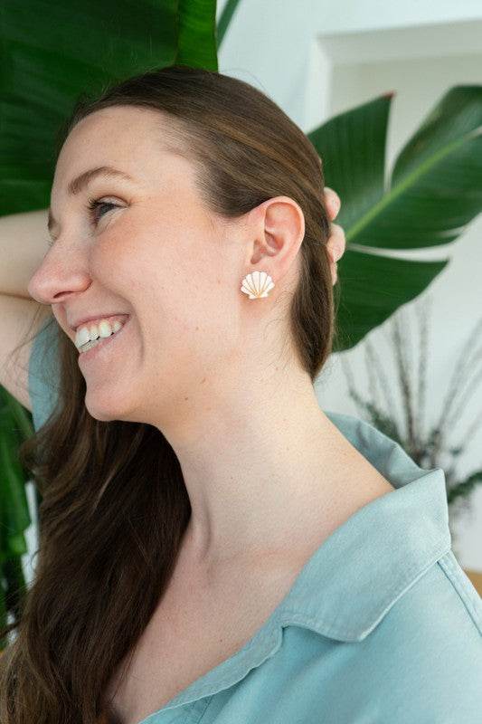 Seashell Studs - Pink Pearl - Shop Style & More | Fresh Looks, Everyday Deals & Free Shipping