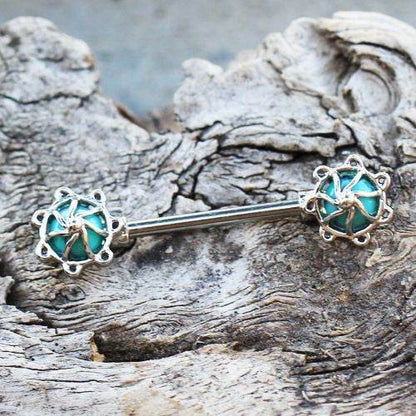 316L Surgical Steel Turquoise Stone Carousel - Shop Style & More | Fresh Looks, Everyday Deals & Free Shipping